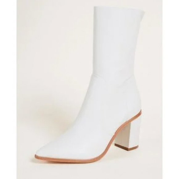 Schutz "Anaflor" Leather Boots in Pearl - Picture 6 of 10